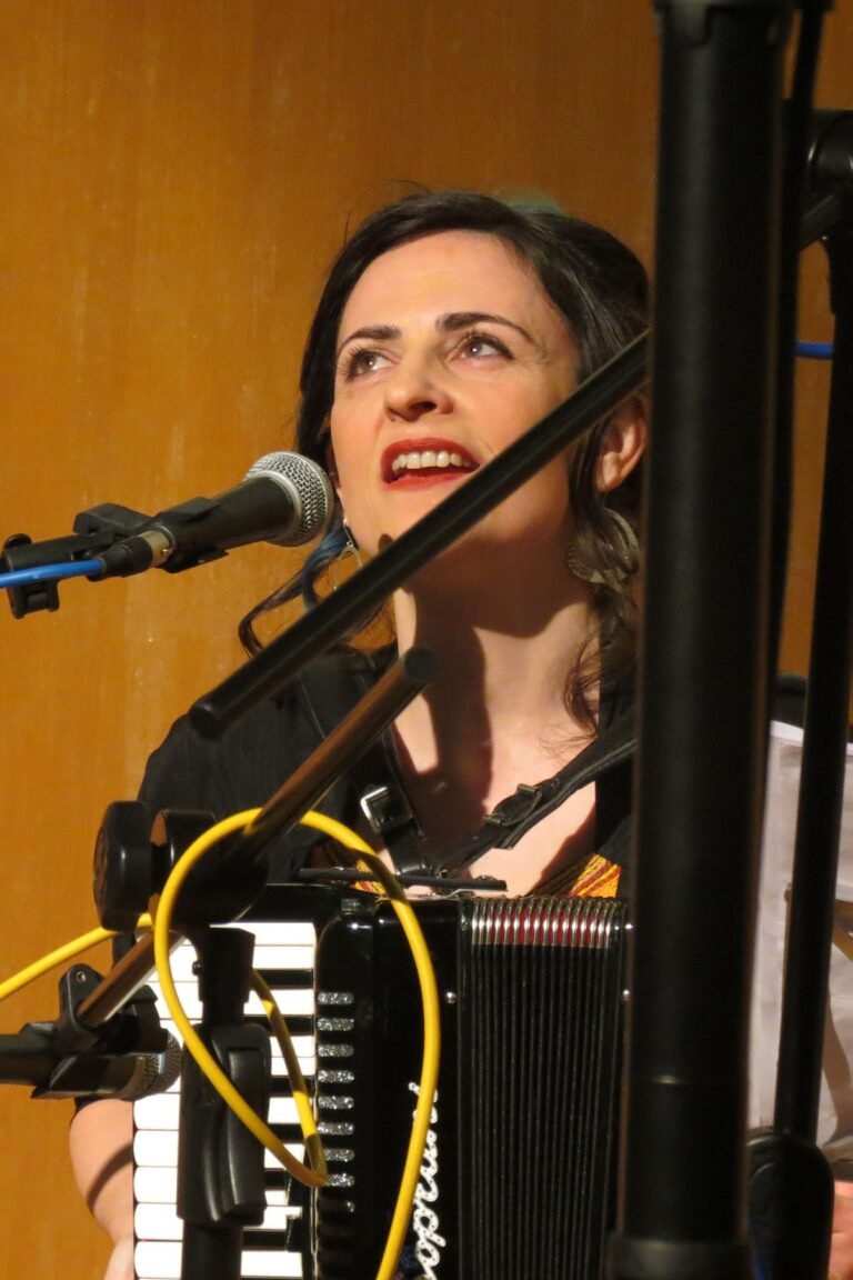 Helen and Emile (accordion) at Chesterfield Folk Club